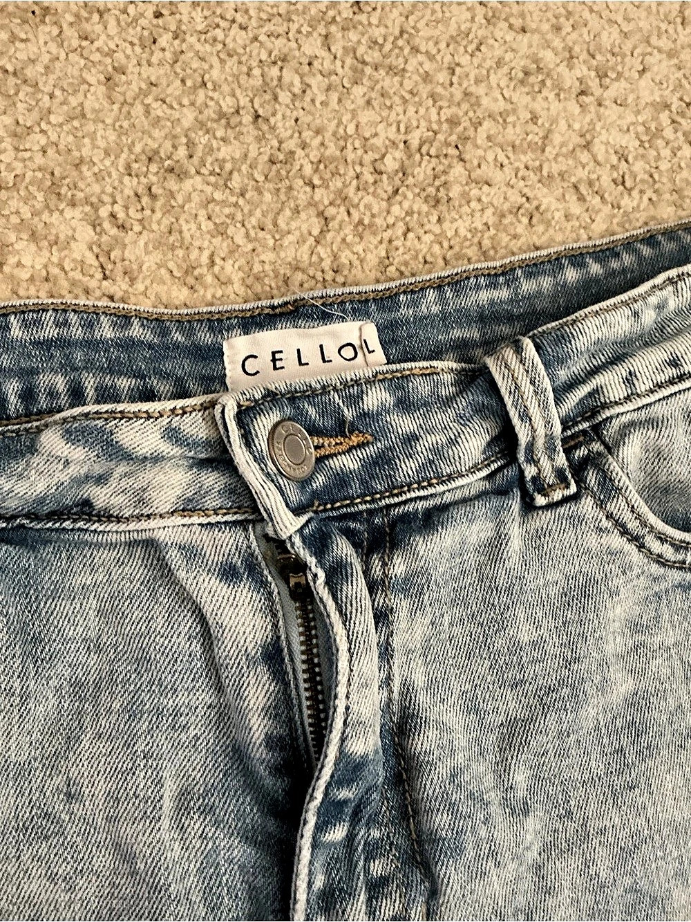 Cello Distressed Denim Cutoff Shorts in Blue - Picture 4 of 4